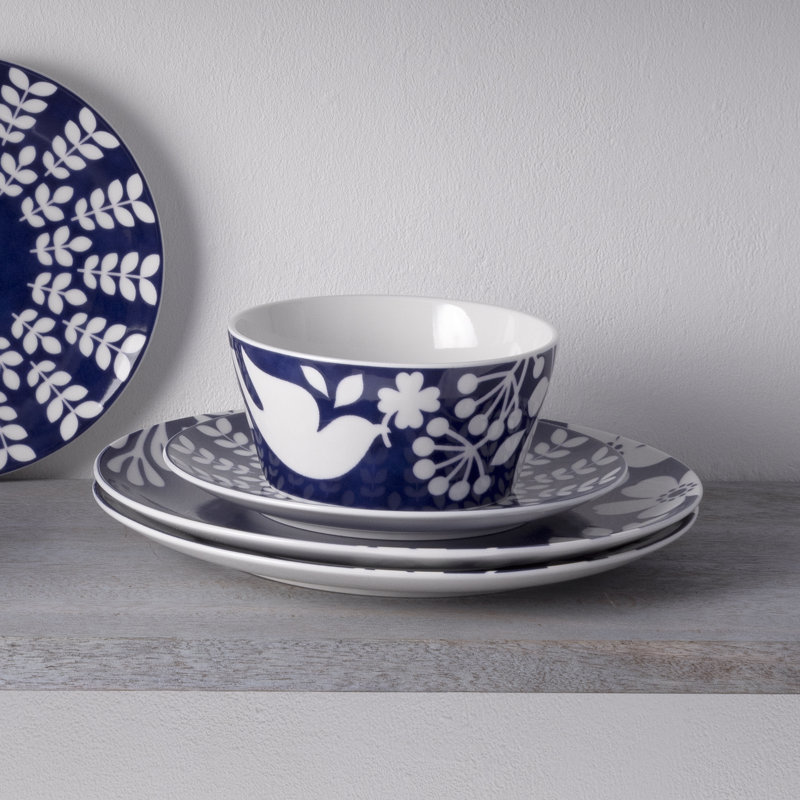 Noritake Bluefjord 12-Piece Dinnerware Set, Service For 4